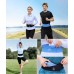 Slim Running Belt with Bottle Pocket, Workout Fanny Packs for Women & Men, Money Belt Phone Holder for Running, Adjustable Waist Pack Fits All Smartphones for Walking, Jogging, Cycling- Blue