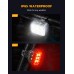 Bike Lights Set Ultra Bright, Cuvccn Bicycle Light Rechargeable with 6 Spot & Flood Beams, IP65 Waterproof Bike Lights for Night Riding, DIY 4X4 + 6X6 Lightning Modes Bike Headlight and Tail Light