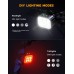 Bike Lights Set Ultra Bright, Cuvccn Bicycle Light Rechargeable with 6 Spot & Flood Beams, IP65 Waterproof Bike Lights for Night Riding, DIY 4X4 + 6X6 Lightning Modes Bike Headlight and Tail Light